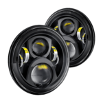 Lumen® - 7" Round Black Projector LED Headlights (H6024)