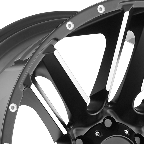 MOTO METAL® - MO978 RAZOR Satin Black with Machined Spokes - 图片 2