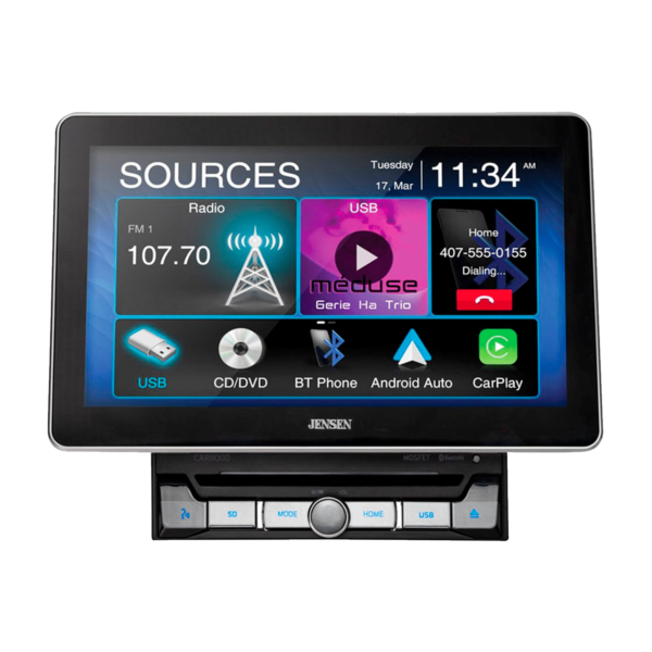 10.1″ CD/DVD Multimedia Receiver with Apple CarPlay and Android Auto – CAR8000 - 图片 3